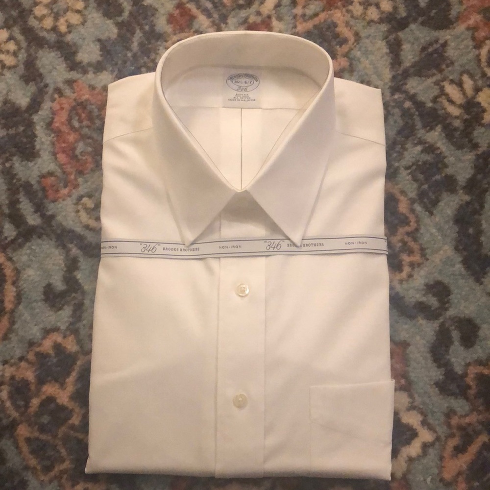 346 Brooks Brothers- white dress shirt- 16.5 - 6/7